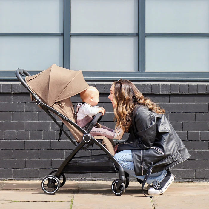 Ickle Bubba Aries Max Auto Fold Stroller Biscuit and Black