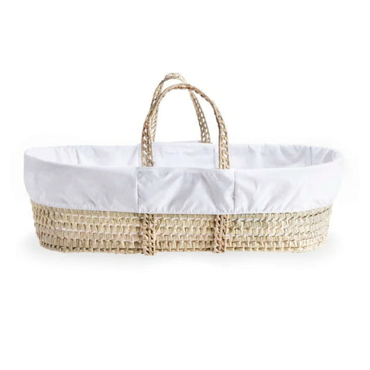 Scandi Palm Moses Basket and Stand